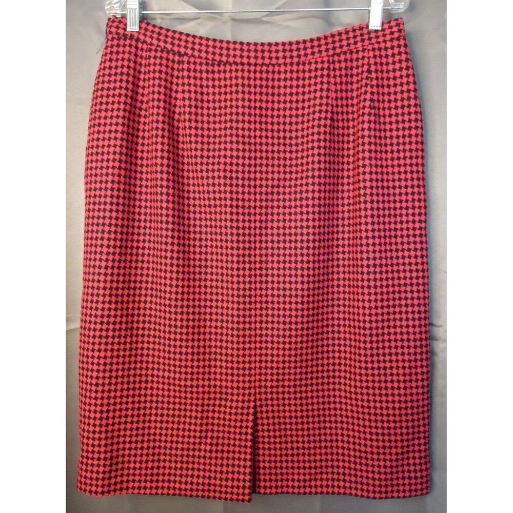 Pendleton Pink Houndstooth Virgin Wool Pencil Ski… - image 7